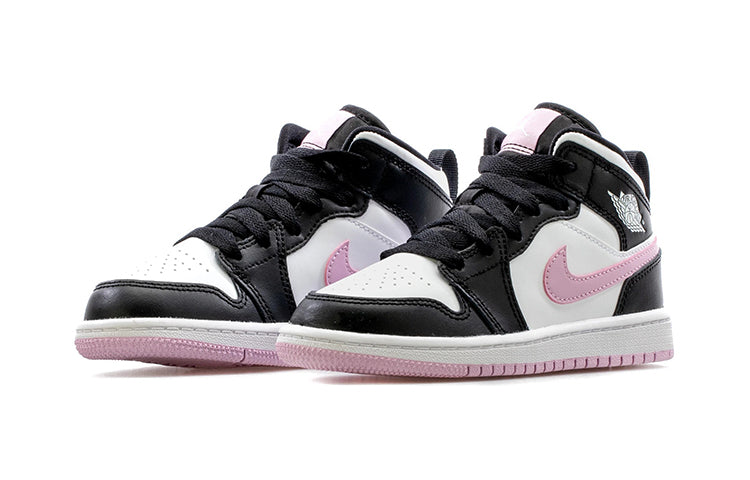 Air Jordan 1 Mid BP White Black Light Arctic Pink (PS) 640737-103