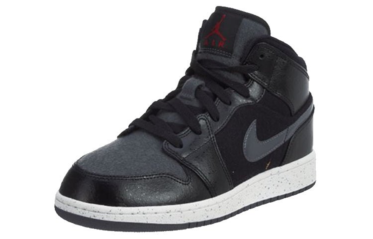 Air Jordan 1 Mid Prem BG Black 852548-002