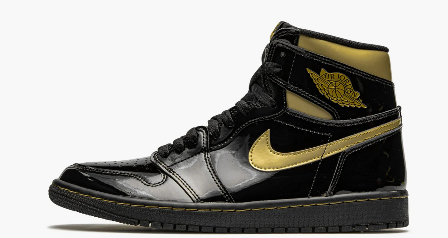 Air Jordan 1 Retro High OG 'Black Gold PL' Black/Metallic Gold-White 555088-019