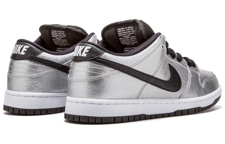 Nike Dunk Low Pro SB Skateboard 'Cold Pizza' Metallic Silver/Black-White 313170-024 sneakmarks