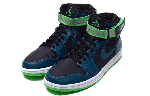 Air Jordan 1 High Strap 'Green Spark' Black/Teal-White-Light Green Spark 342132-013