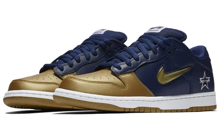 Nike SB Skateboard Dunk Low Supreme - Navy Gold CK3480-700 sneakmarks