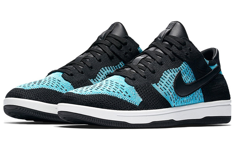 Nike Dunk Low Flyknit Black Chlorine Blue 917746-001 sneakmarks