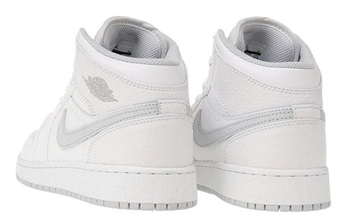 Air Jordan 1 Mid'White Platinum' BG White/Pure Platinum 554725-108