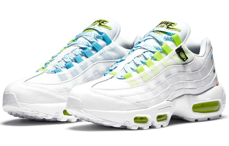 Womens Air Max 95 SE 'Worldwide Pack' White/White/Volt/Blue Fury CV9030-100