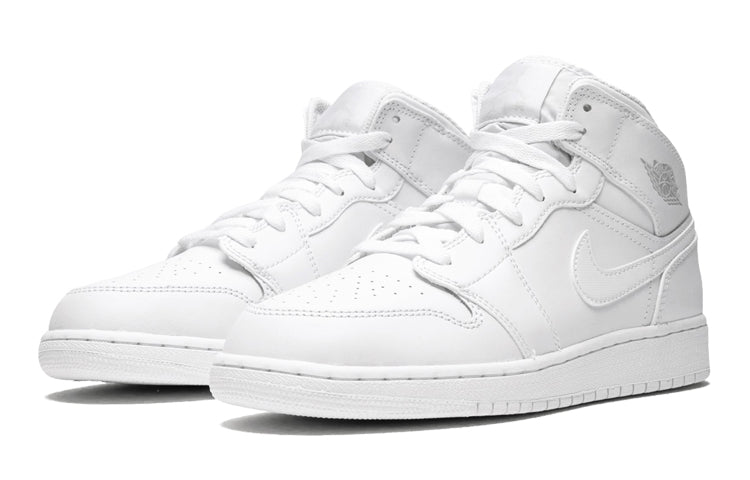 Air Jordan 1 Mid BG White Pure Platinum 554725-104