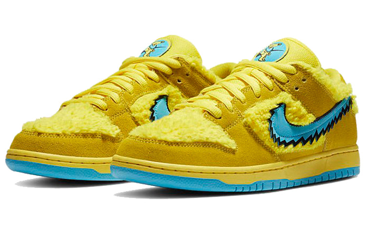 Nike SB Skateboard Dunk Low Grateful Dead Bears - Yellow CJ5378-700 sneakmarks