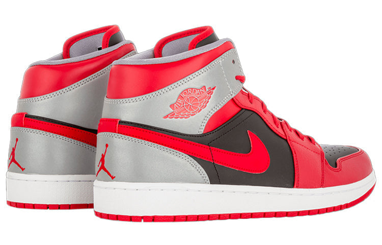 Air Jordan 1 Mid 'Fire Red' Ff Red/Blk-Cmnt 554724-603