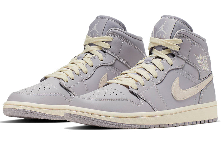 Womens WMNS Air Jordan 1 Mid Atmosphere Grey Pale Ivory CD7240-002