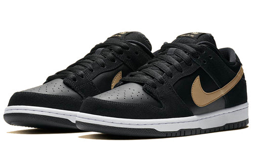 Nike Dunk Low SB Skateboard Pro 'Metallic Gold' Black/Metallic Gold-White BQ6817-002 sneakmarks