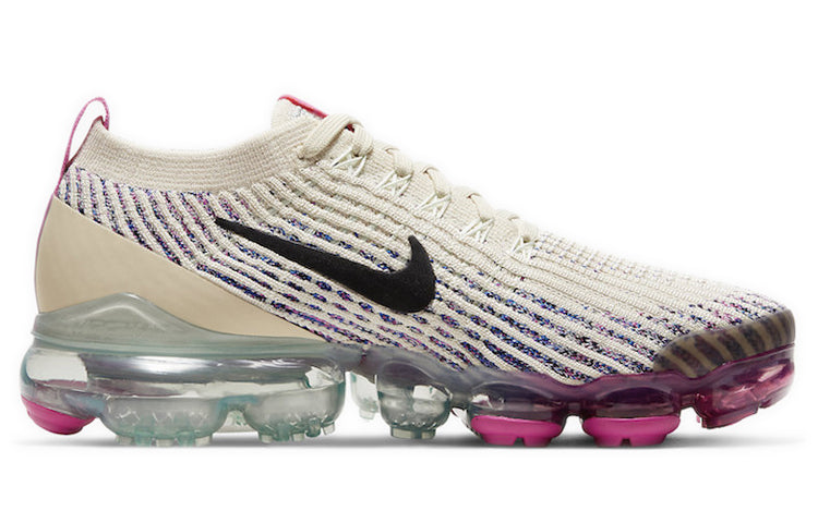 Nike Womens Air VaporMax Flyknit 3 'Fossil' Fossil/Black/Fire Pink/Hyper Crimson AJ6910-201 KICKSOVER