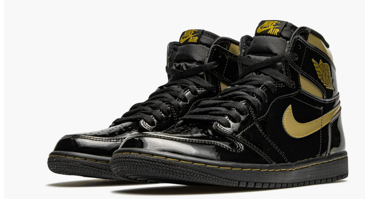 Air Jordan 1 Retro High OG 'Black Gold PL' Black/Metallic Gold-White 555088-019