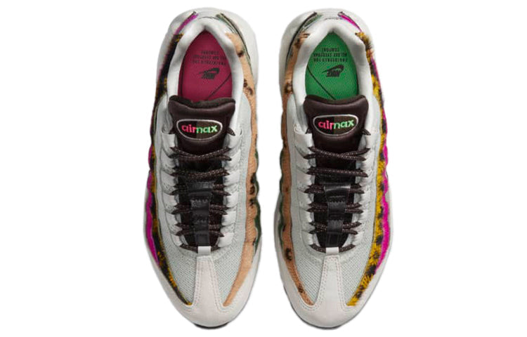 Nike Womens Air Max 95 Premium 'Animal Floral Prints' Light Bone/White/Velvet Brown/Olive Grey/Pink Blast/Poison Green CZ8102-001