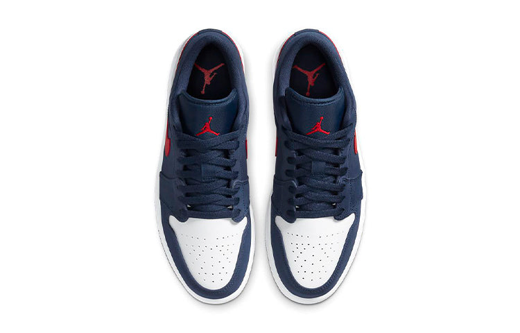 Air Jordan 1 Low GS 'USA' Midnight Navy/White/University Red CV9844-400