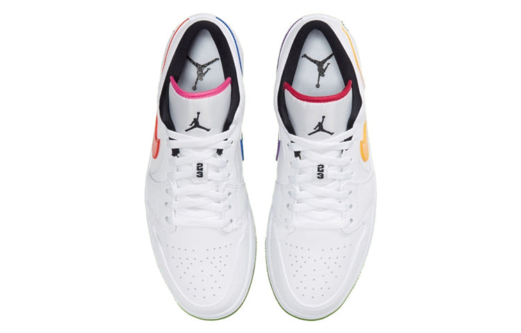 Air Jordan 1 Low 'Multi-Color Swoosh' White/Multi-Color/Black CW7009-100