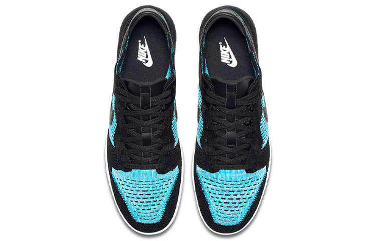 Nike Dunk Low Flyknit Black Chlorine Blue 917746-001 sneakmarks