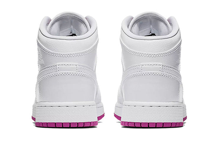 Air Jordan 1 Mid'Fuchsia' GS White/Fuchsia Blast/White 555112-100