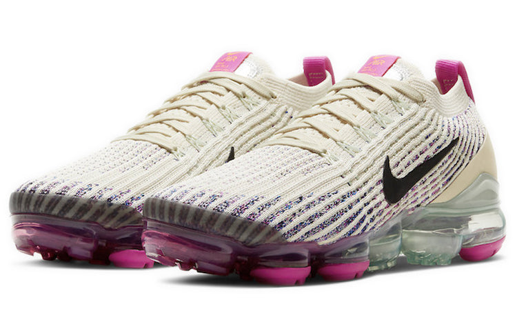 Nike Womens Air VaporMax Flyknit 3 'Fossil' Fossil/Black/Fire Pink/Hyper Crimson AJ6910-201 KICKSOVER