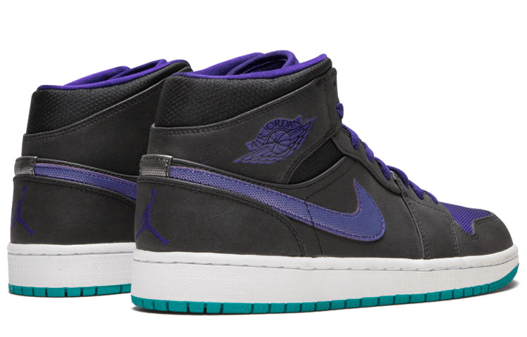 Air Jordan 1 Mid 'Grape' Black/Grape Ice-Emerald 554724-015