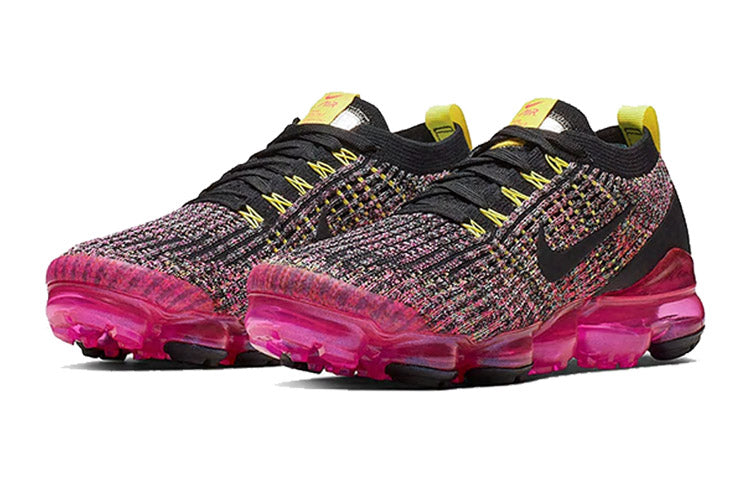 Nike Womens Air VaporMax Flyknit 3 'Black Pink Blast' Black/Pink Blast/Hyper Turquoise/Black AJ6910-006 KICKSOVER