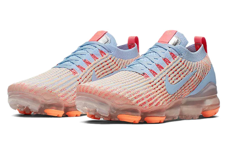 Nike Womens Air VaporMax Flyknit 3 'Blue Orange' Hydrogen Blue/Orange Pulse/Red Orbit/Hydrogen Blue AJ6910-400