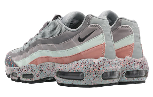 Nike Womens Air Max 95 SE 'Confetti' Light Pumice/Anthracite-Gunsmoke-Atmosphere Grey-Fiberglass-Rust Pink 918413-002