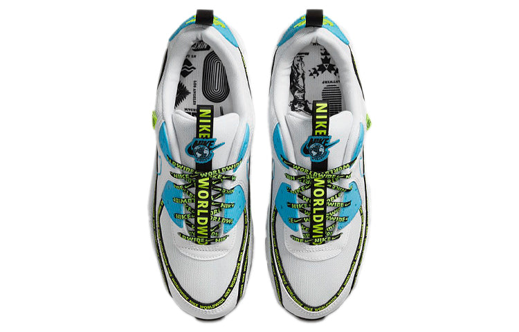 Nike Air Max 90 SE 'Worldwide Pack - Blue Fury Volt' White/Blue Fury/Black/Volt CZ6419-100 KICKSOVER