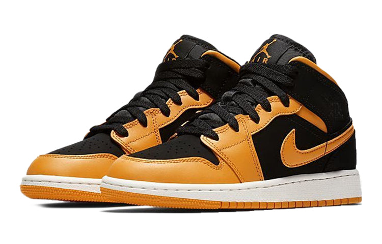 Air Jordan 1 Mid GS Black Orange Peel 554725-081