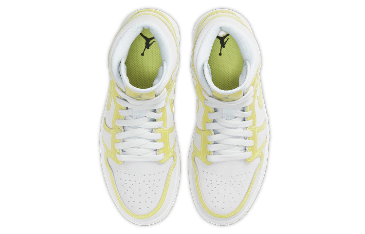 Womens WMNS Air Jordan 1 Mid LX 'Off White Opti Yellow' Opti Yellow (W) DA5552-107