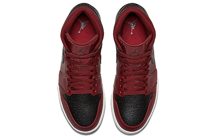 Air Jordan 1 Mid Team Red Black 554724-601