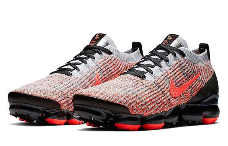 Nike Air VaporMax Flyknit 3 'Hyper Crimson' Bright Mango/Pure Platinum-Black-White-Metallic Silver AJ6900-800 KICKSOVER