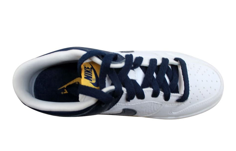 Nike Dunk Low GS 'Navy Heel' White/Midnight Navy-Varsity Maize 310569-145 sneakmarks