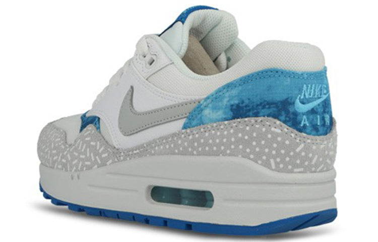 Nike Womens Air Max 1 Print White Grey Blue Sky 528898-101