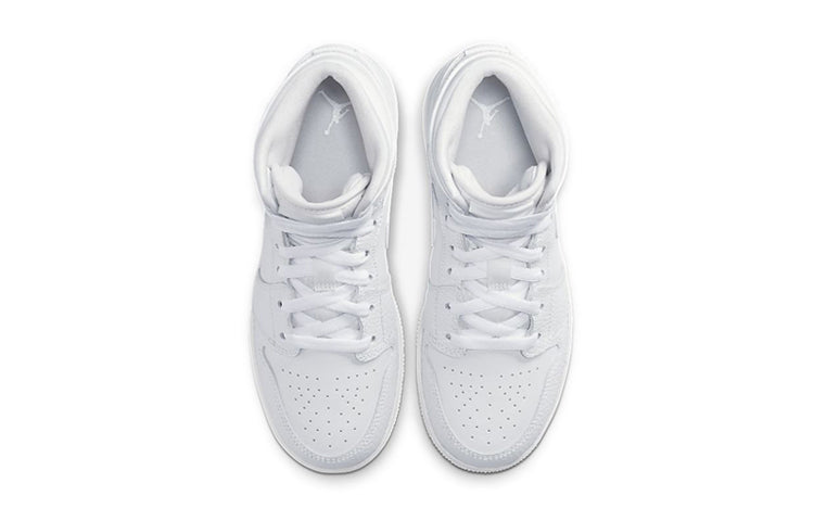 Air Jordan 1 Mid GS Triple White 554725-130