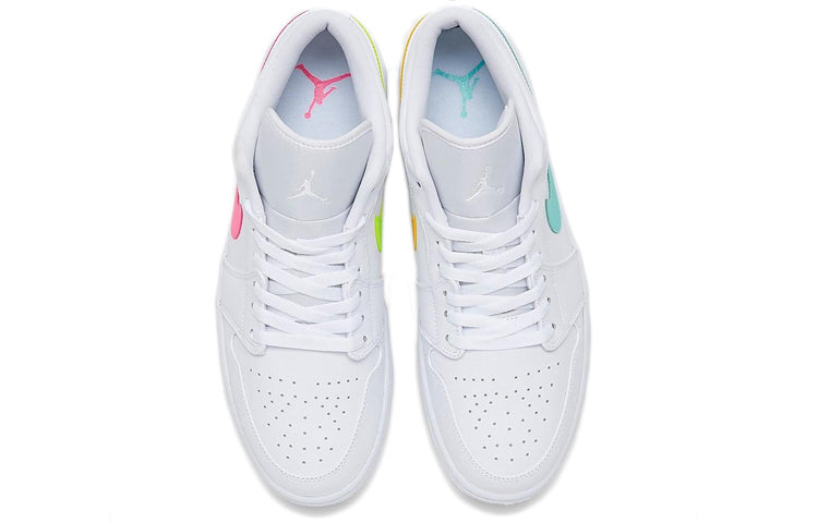 Air Jordan 1 Low 'White Multi-Color' White/Multi-Color/Light Aqua CW7033-100