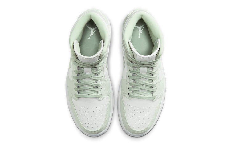 Womens WMNS Air Jordan 1 Mid 'Spruce Aura' White/Spruce Aura CV5280-103