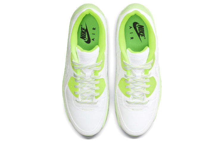 Nike Womens Air Max 90 'Exeter Edition' White/Barely Volt/Volt/White DH0133-100 KICKSOVER