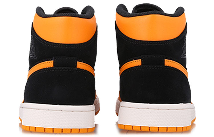 Air Jordan 1 Mid Black Orange Peel 554724-081