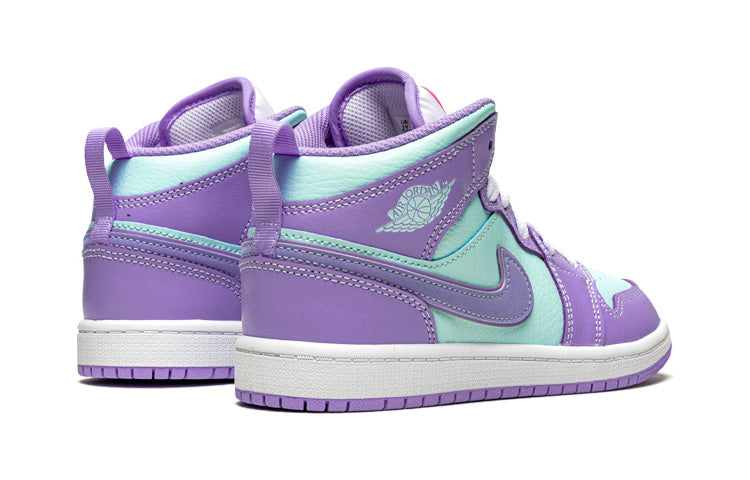 Air Jordan 1 Mid Purple Glacier Blue BP 640734-500