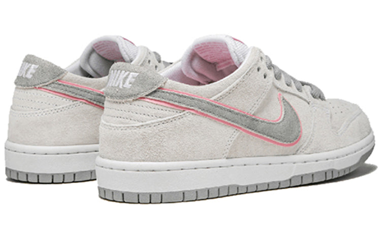 Nike Ishod Wair x SB Skateboard Zoom Dunk Low Pro 'Perfect Pink' White/Perfect Pink-Flat Silver 895969-160 sneakmarks