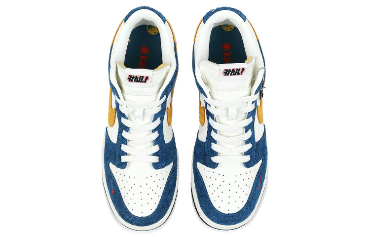 Nike Kasina x Dunk Low '80s Bus' Sail/University Gold/Industrial Blue CZ6501-100 sneakmarks