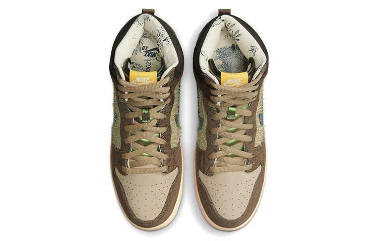 Nike Concepts x Dunk High Pro SB Skateboard 'Duck' Rattan/Parachute Beige/Orange Chalk/Baroque Brown DC6887-200 sneakmarks