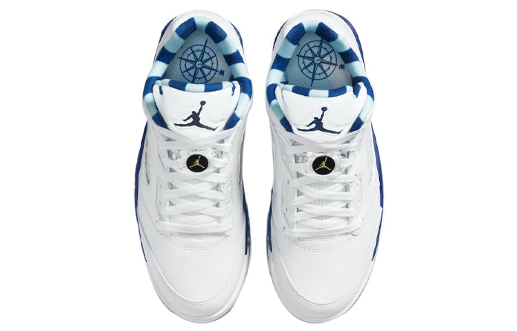 Air Jordan 5 Low Golf NRG 'Wing It' White/Topaz Mist/Celestial Gold/Deep Royal CW4206-100