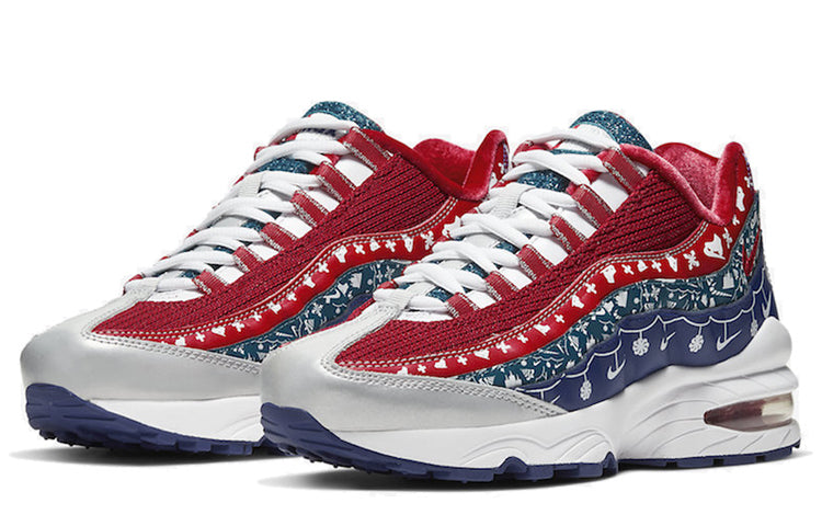 Nike Air Max 95'Ugly Christmas Sweater' GS White/University Red/Noble Red CT1593-100