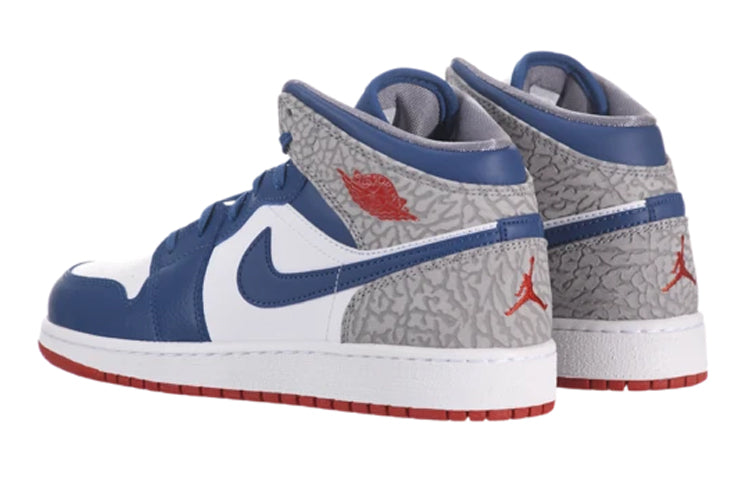 Air Jordan 1 Mid 'True Blue' (GS) 554725-107