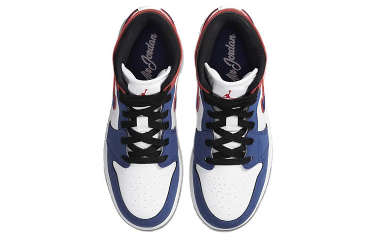 Air Jordan 1 Mid SE GS White University Blue BQ6931-146