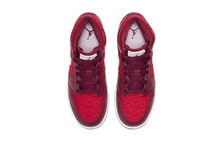 Air Jordan 1 Mid SE GS 'Gym Red' Gym Red/Pink Foam/Dark Beetroot/White AV5174-600