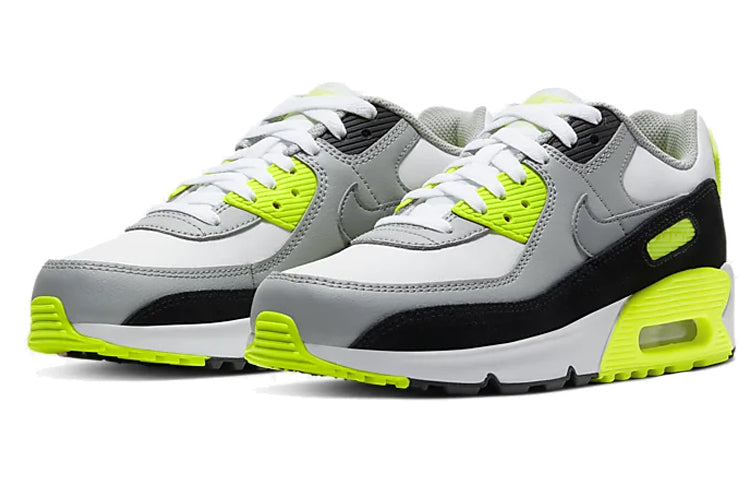 Nike Air Max 90 LTR Leather GS Grey Volt CD6864-101 KICKSOVER