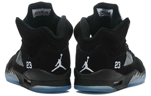 Air Jordan 5 Retro'Black Metallic Silver' 2011 GS Black/Metallic Silver-Vrsty Rd 440888-010