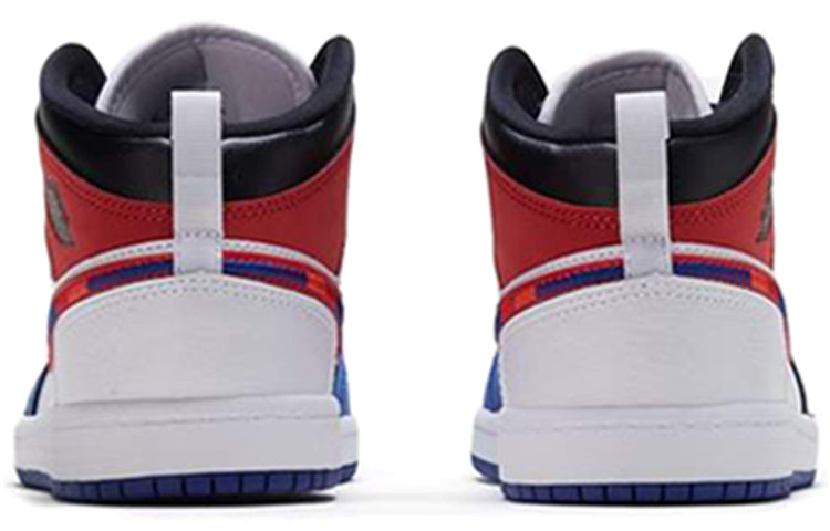 Air Jordan 1 Mid SE PS 'Multicolored Swoosh' White/University Red/Rush Blue BQ6932-146